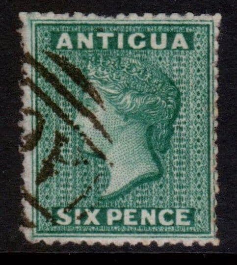 ANTIGUA SG 8a 1863-67 6d upright watermark. Cat.£250