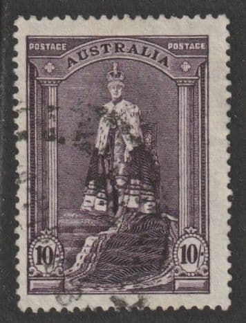 AUSTRALIA SG177a 1948 10/- thin paper c. £35
