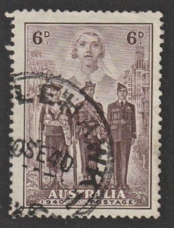 AUSTRALIA SG199 1940 6d c. £30