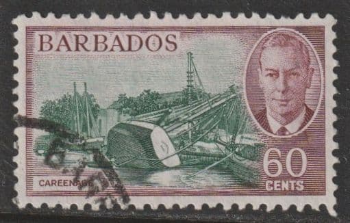 BARBADOS SG280 1950 60c c. £14