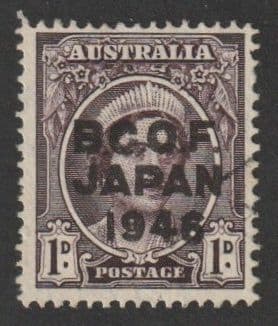 BCOF JAPAN SGJ2 1946 1d c. £8.50
