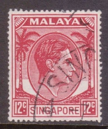 SINGAPORE SG22a. 1952 12c. Cat. £22