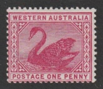 W. AUSTRALIA SG95 mint 1890 1d carmine c. £50